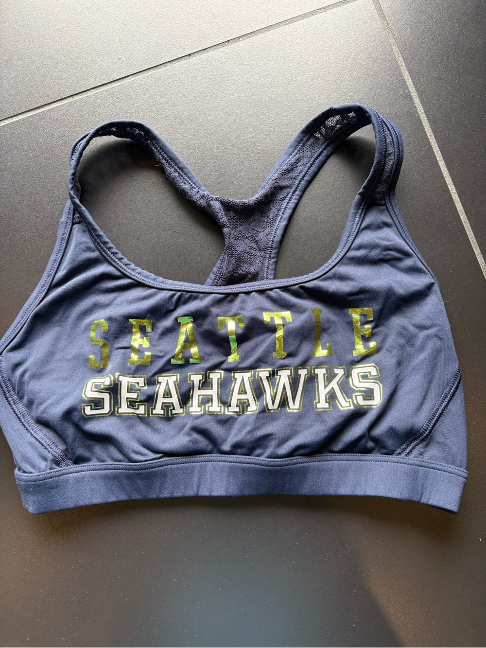 PINK Victoria's Secret Seattle Seahawks Racerback Sports Bra